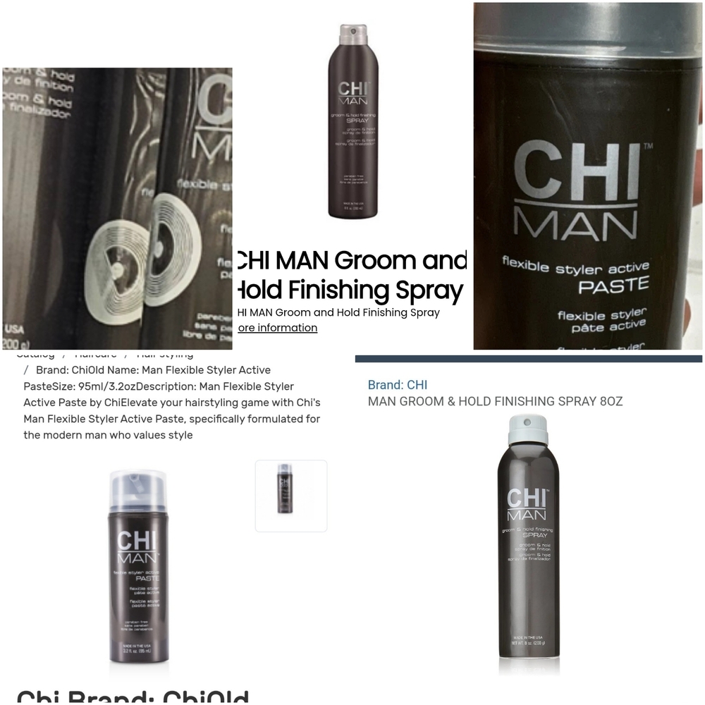 CHI MAN SPRAY/ PASTE CHI MAN Groom and Hold Finishing Spray/ CHI Man Flexible St